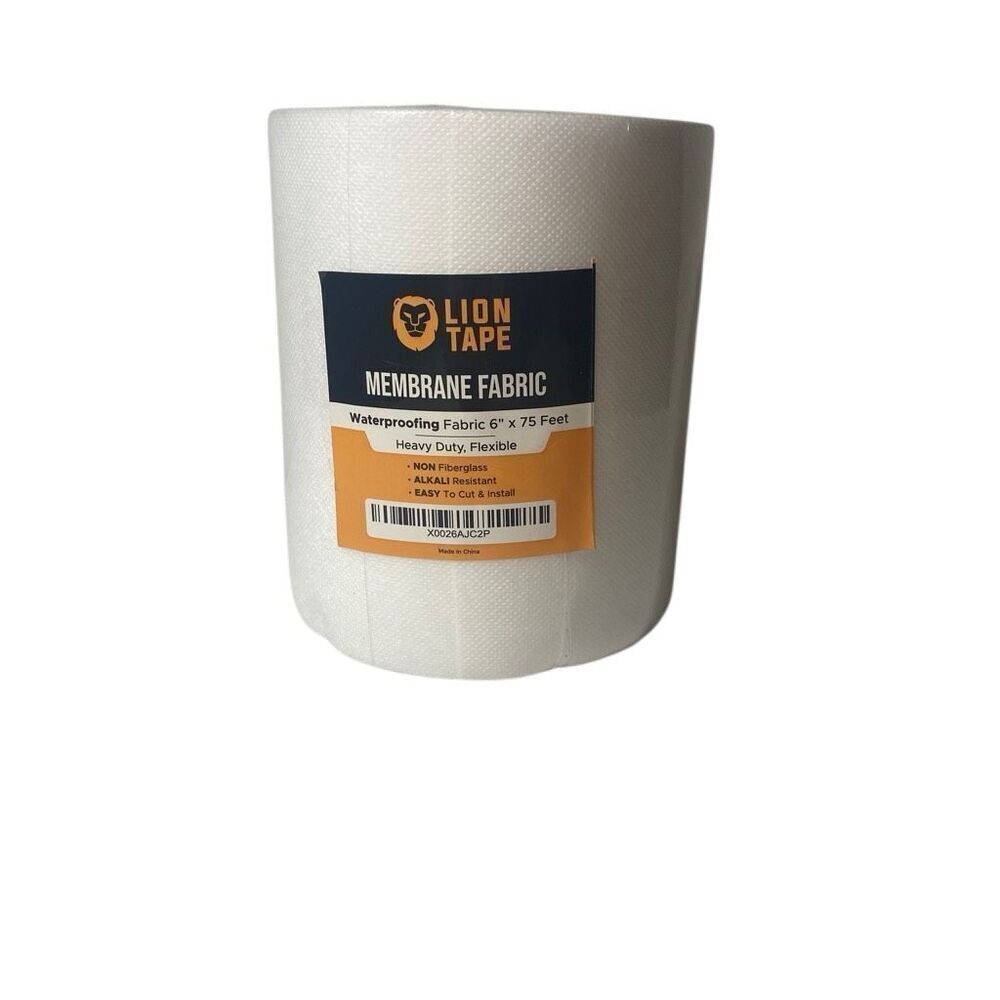 LION TAPE Shower Waterproofing Membrane Fabric 6”X75 Feet Heavy Duty‎ Flexible
